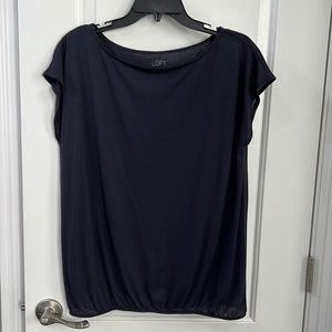 LOFT Navy Short Sleeve Tee